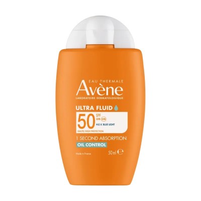 AVENE Солнцезащитный ультралёгкий флюид матирующий SPF50+, 50мл