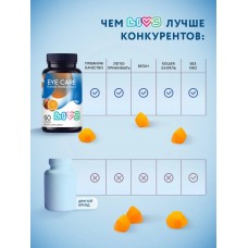 Livs Здоровье глаз 3,0г, вкус апельсин мармеладные пастилки БАД, 60шт