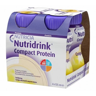 Nutricia Nutridrink Compact Protein (Нутридринк Компакт Протеин) со вкусом ванили, 4x125мл