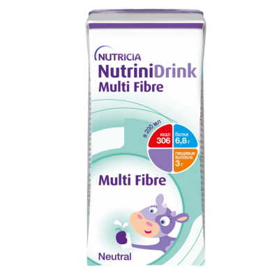 Nutricia Nutrinidrink Multi Fibre (Нутринидринк) с пищевыми волокнами, 200мл  (для детей старше 1 года)