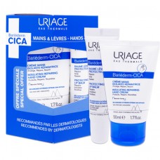 URIAGE Bariederm CICA НАБОР: Крем для рук, 50мл + Бальзам для губ, 15мл